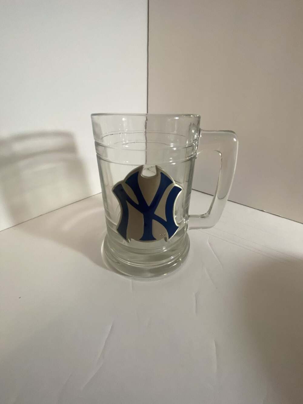 Great American Products MLB New York Yankees Pewter Medallion Glass Tankard  Mug